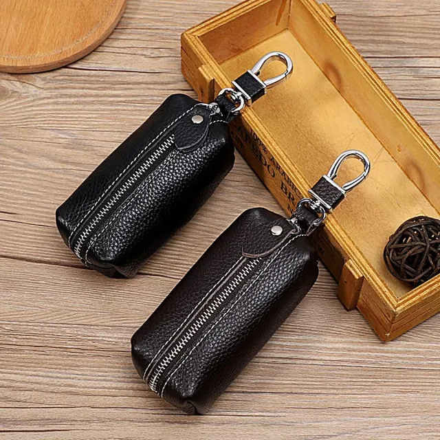 【巴黎精品】現貨+預購 真牛皮零錢包真皮錢包短夾隨身手拿包男女包包(牛皮小巧簡約便攜鑰匙包7色a1ai8