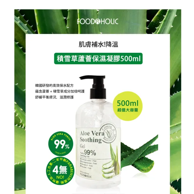 【韓國 FOODAHOLIC】積雪草蘆薈保濕凝膠500ml