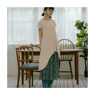 【OB 嚴選】純棉特殊剪裁前短後長上衣 《AB18535》