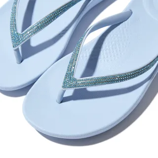 【FitFlop】IQUSHION SPARKLE輕量人體工學夾腳涼鞋-女(天空藍)