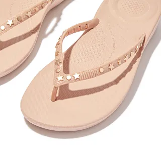 【FitFlop】IQUSHION STAR-STUD ERGONOMIC FLIP-FLOPS 輕量人體工學夾腳涼鞋-女(米色)