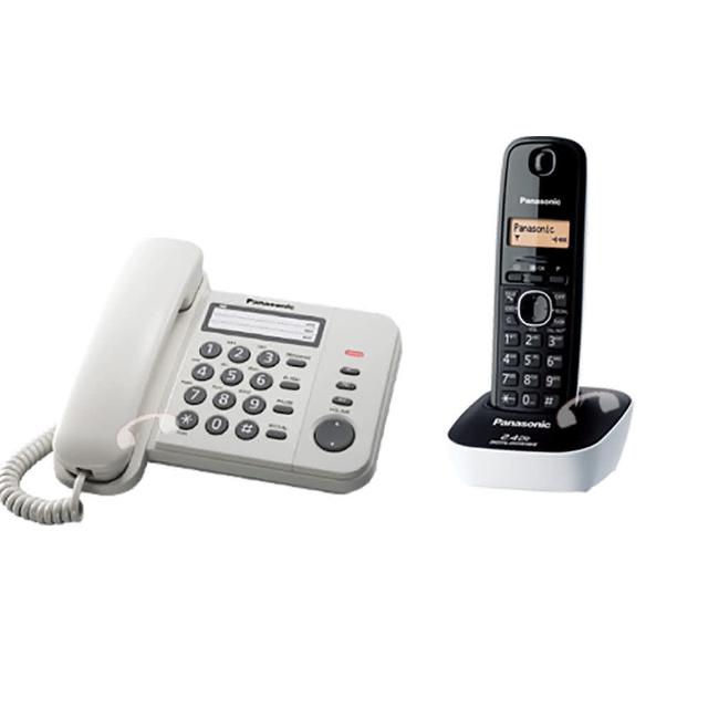 【Panasonic 國際牌】經典有線+無線電話組(KX-TS520 + KX-TG3411)