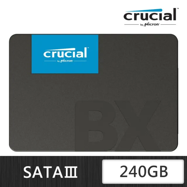 【Crucial 美光】BX500 240GB SATA SSD 固態硬碟 CT240BX500SSD1(讀 540M/寫 500M)