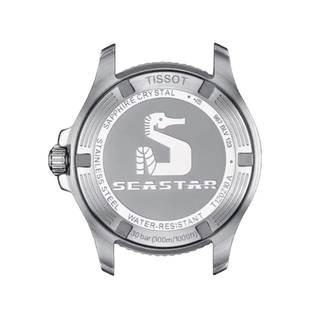 【TISSOT 天梭 官方授權】SEASTAR 1000海星系列 黑 潛水腕錶 / 36mm 禮物推薦 畢業禮物(T1202101105100)