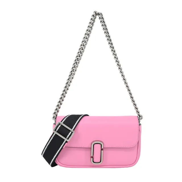 【MARC JACOBS 馬克賈伯】THE J MARC MINI牛皮翻蓋兩用包(迷你/糖果粉)
