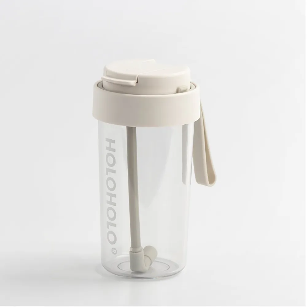 【HOLA】HOLOHOLOJUMP CUP 跳跳吸管杯 600ml 白