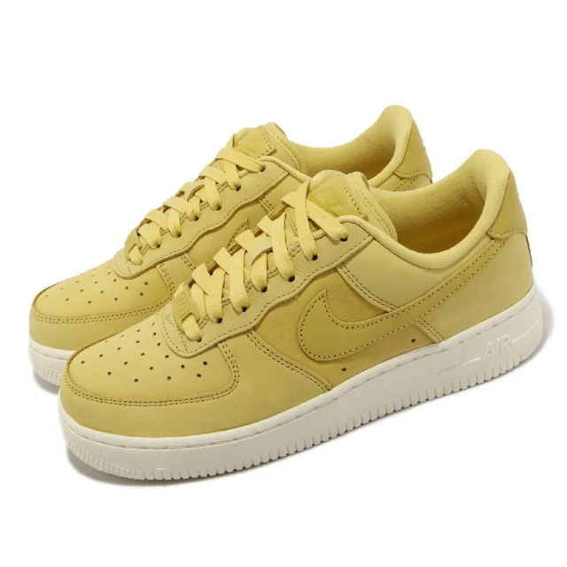 NIKE 耐吉 Wmns Air Force 1 PRM MF 女鞋 Gold Nubuck 薑黃 AF1 休閒鞋(DR9503-700)