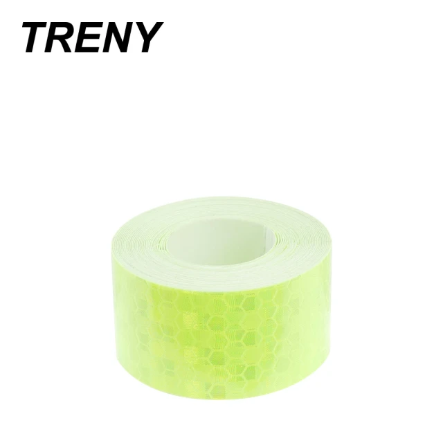 【TRENY】夜間警示反光貼2.5x3M螢光綠(反光膠帶)