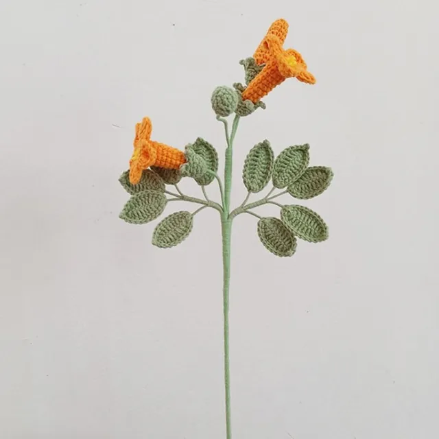 【JEN】手工毛線編織凌霄花1支