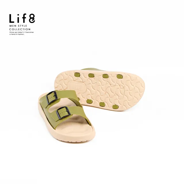 【Life8】Sport 漂浮二代 雙密度彈力拖鞋 可調節(19071)