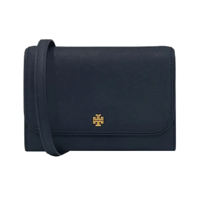 【TORY BURCH】EMERSON 皮革 手拿/側肩包(深藍色)