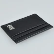 【BURBERRY 巴寶莉】經典金屬TB標誌皮革卡片夾(黑)