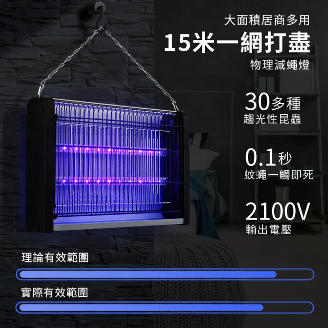 【RTAKO】LED電擊式滅蚊燈(20W/蚊蠅誘滅器/捕蚊燈/電蚊燈/驅蚊燈)