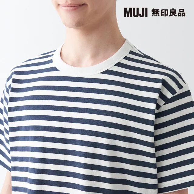 【MUJI 無印良品】男有機棉水洗粗織圓領短袖T恤(共10色)