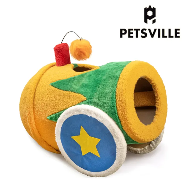 【美好寵商】Petsville派思維 慶典炮筒深貓睡窩(貓窩 貓玩具)