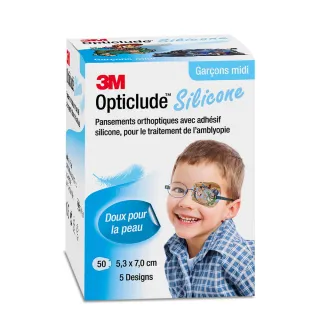 【3M】矽膠護眼貼設計款 男孩中尺寸 2738PB(50片/盒 天天溫柔陪伴我的好朋友)