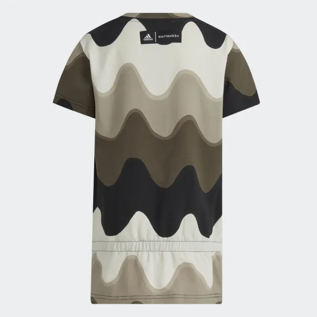 【adidas 愛迪達】MARIMEKKO 運動套裝 短袖/緊身褲 童裝 IC3666