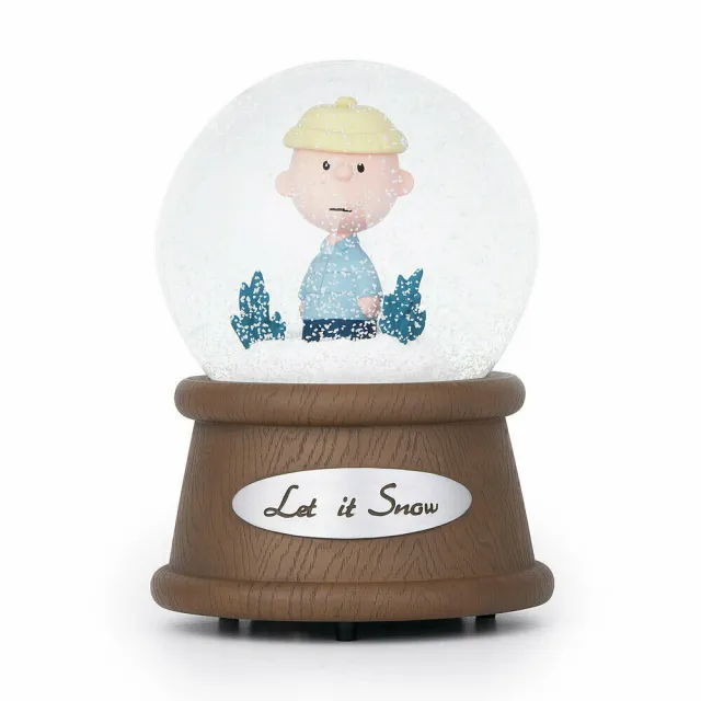 【JARLL 讚爾藝術】Snoopy查理布朗 好想念 燈光音樂水晶球(史努比官方授權)