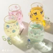 【小禮堂】美樂蒂 無把透明玻璃杯 325ml - 夏日氣泡特調(平輸品)