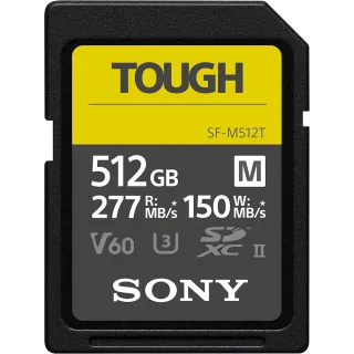 【SONY 索尼】SF-M512T SD SDXC 512G/GB 277MB/S TOUGH UHS-II 高速記憶卡(公司貨 C10 U3 V60 支援4K 錄影)
