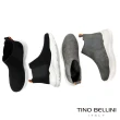 【TINO BELLINI 貝里尼】男款 潮流厚底側鬆緊高筒休閒鞋HM5O008(黑)