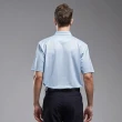 【Emilio Valentino 范倫鐵諾】男裝 吸濕速乾涼感彈性抗UV襯衫領印花胸袋直條紋短袖POLO衫_藍(15-3V7903)