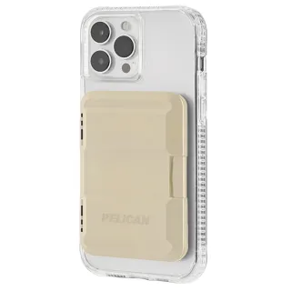 【PELICAN】MagSafe 專用硬式磁吸卡片收納盒(沙色)