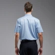 【Emilio Valentino 范倫鐵諾】男裝 吸濕速乾涼感彈性襯衫領印花胸袋短袖POLO衫_藍(15-3V7906)