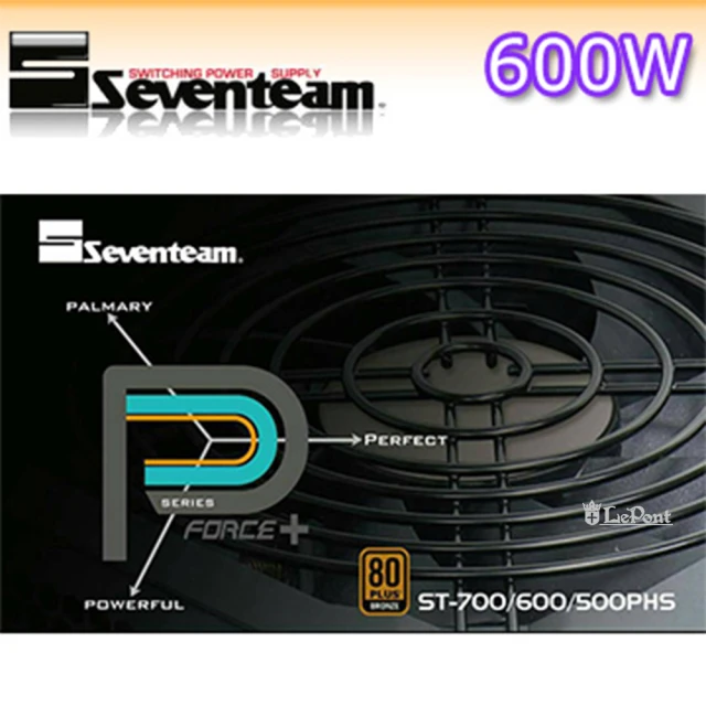 【Seventeam 七盟】PHS系列 600W 銅牌 電源供應器(電競 銅牌)