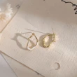【INES】S925銀針法式珍珠人像圓框氣質耳環(S925銀針耳環 彩釉耳環 圈圈耳環)