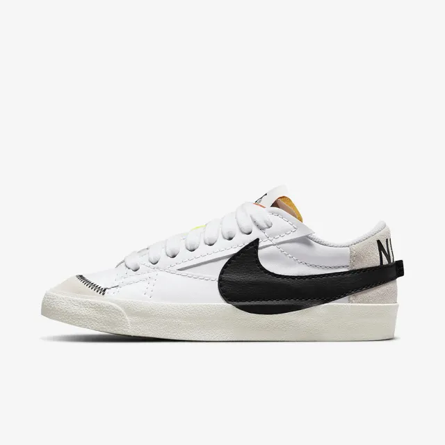 【NIKE 耐吉】W BLAZER LOW 77 JUMBO 女鞋 白黑(DQ1470-101)