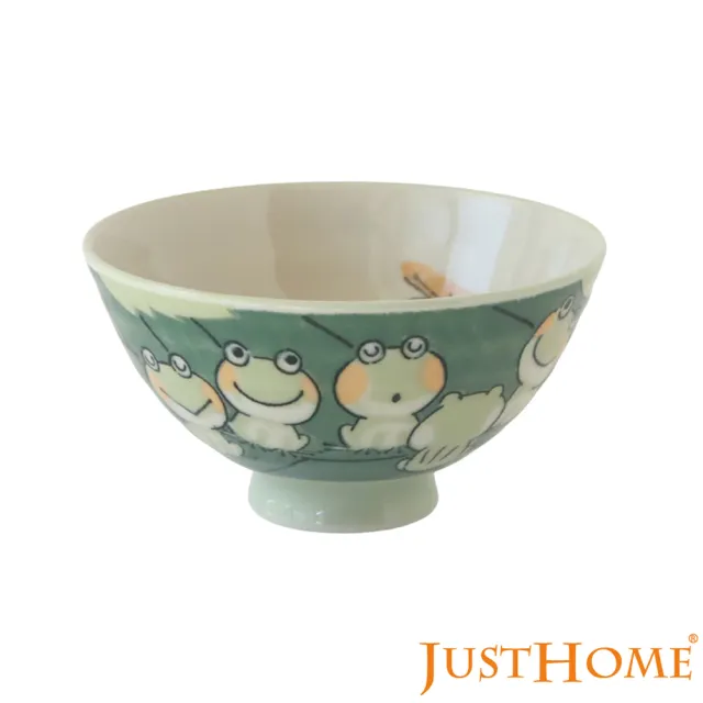【Just Home】日本製美濃燒陶瓷5吋中式飯碗250ml-十草格(深丸大平碗)