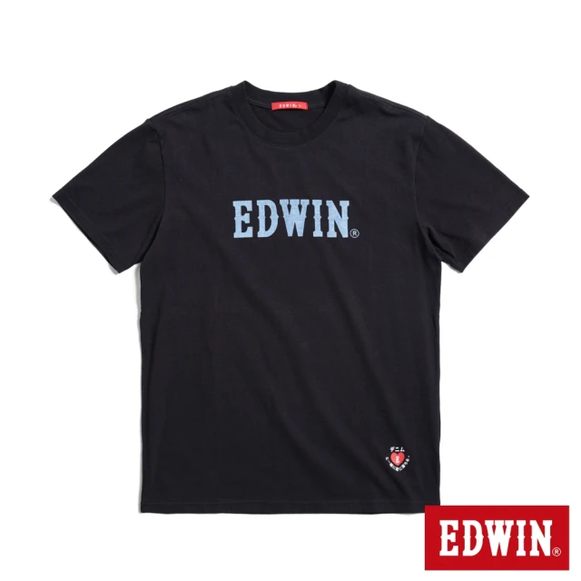 EDWIN 男裝 人氣復刻款 情侶短袖T恤(黑色)