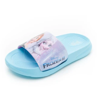 【Disney 迪士尼】童鞋 冰雪奇緣2 EVA拖鞋 輕量超好穿  藍 正版台灣製(FNKS37006)