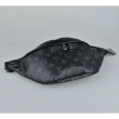 【Louis Vuitton 路易威登】LV  Discovery系列Monogram Eclipse塗層帆布胸掛包腰包(黑)