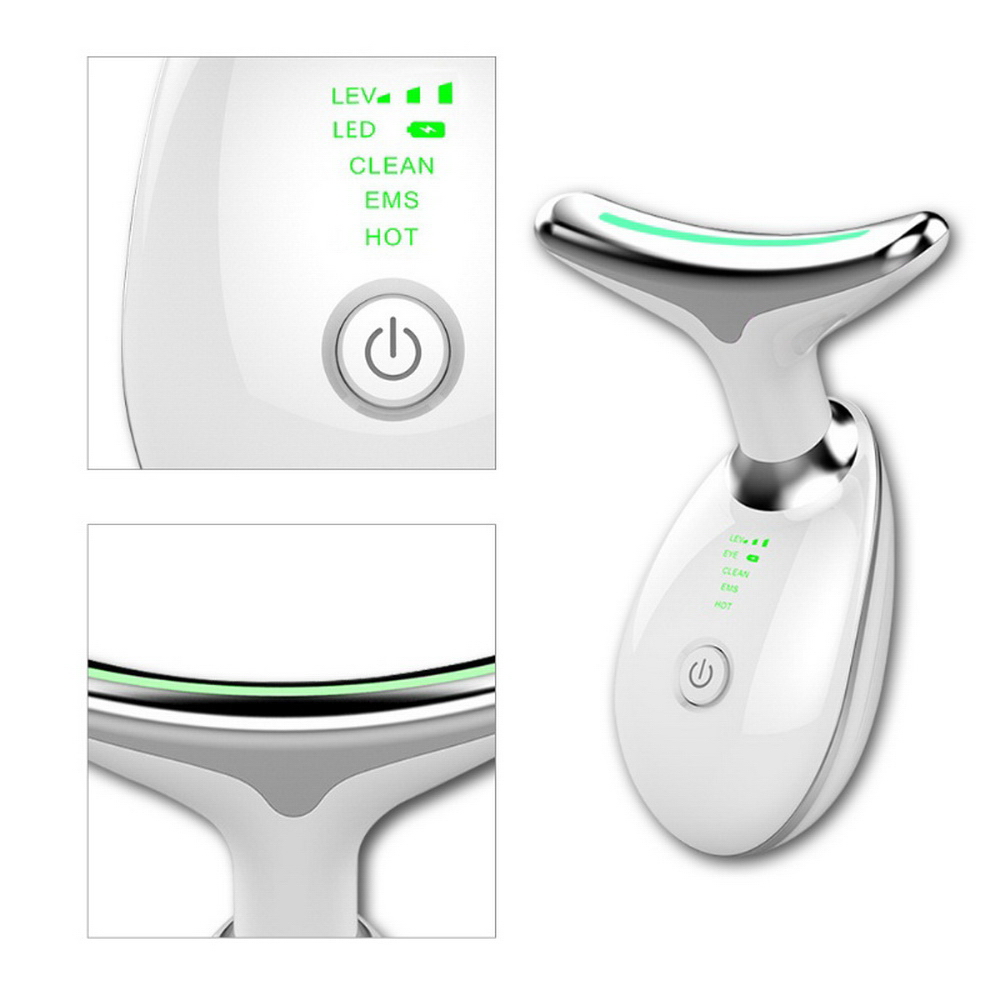 【HANLIN】ES1081 美顏拉提溫熱震動導入機(#導熱儀#臉部清潔#亮膚#美容機#保溼儀#磁熱按摩#負離子導入)