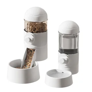 【Nil】寵物貓狗懸掛式自動飲水+餵食碗(飲水機 餵食機 飲水器 餵食器 餵水器 喝水器)