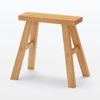 【MUJI 無印良品】橡膠木板凳/小
