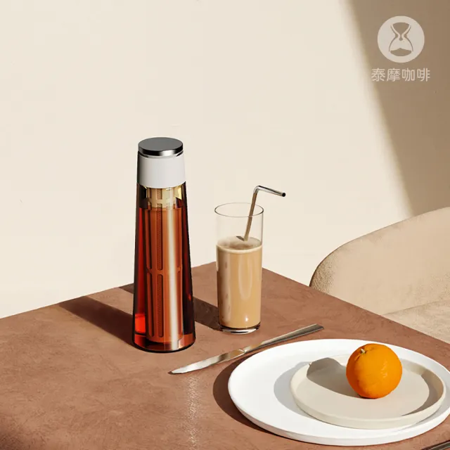 【TIMEMORE 泰摩】泰摩咖啡 冰錐冷泡瓶-白色(玻璃瓶 冷泡茶)