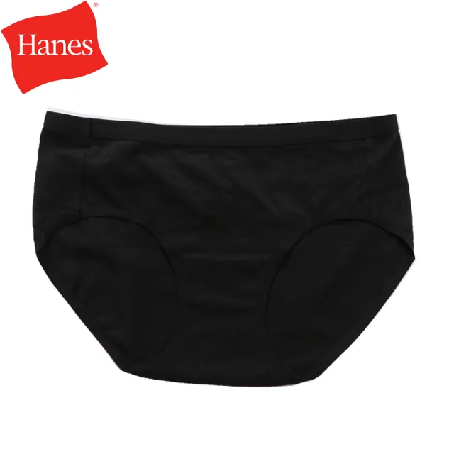 【Hanes】官方直營-彈性舒適三角褲/女內褲-黑色