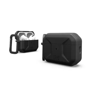 【UAG】AirPods Pro 2 磁吸式耐衝擊簡約保護殼-黑(magsafe)