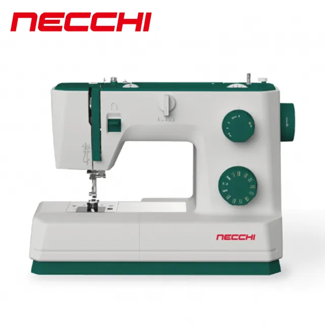 【NECCHI】機械式高轉速自動穿線縫紉機 Q421A(附大輔助板/金屬車縫面板/21種花樣/可車縫皮革帆布)