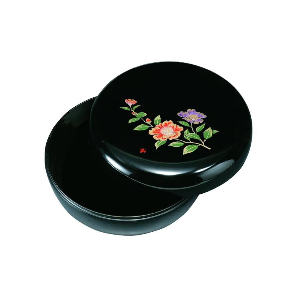 【日本紀州漆器】日本紀州漆器糖果盒 山茶花(日本製 日本原裝進口)