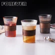 【日本FOREVER】耐熱玻璃木紋直條紋玻璃杯(4入組)