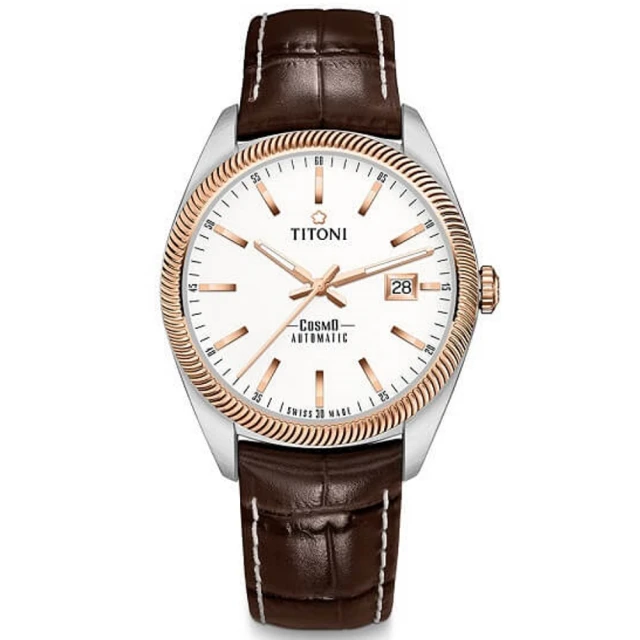 【TITONI 梅花錶】宇宙系列 摩登經典機械腕錶(878SRG-ST-606)