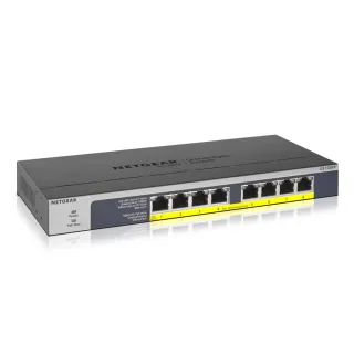 【NETGEAR】8埠 Gigabit 123W PoE供電 無網管 金屬殼 網路交換器(GS108PP)