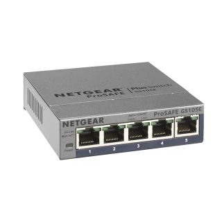 【NETGEAR】5埠 Gigabit 簡易網管 金屬殼 網路交換器(GS105E)