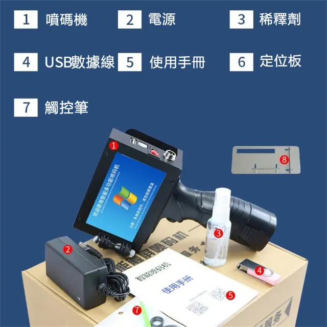 【LUCKY ROOM】智能手持噴碼機 便攜生產日期打碼機 打碼器 包裝袋條碼噴碼器(噴碼機 標價機 日期打印機)