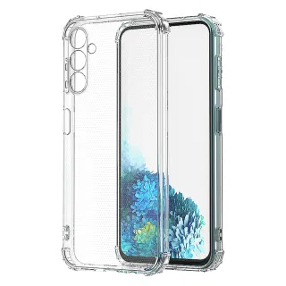 【YADI】Samsung Galaxy A14 美國軍方米爾標準測試認證軍規手機空壓殼(四角空壓氣囊防摔/透明TPU)