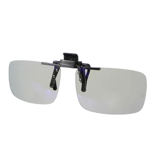 【Docomo】買一送一　新一代頂級前掛式PC抗藍光眼鏡　抗UV400濾藍光　多功能設計(夾式全透明鏡片)